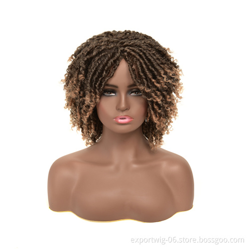 Cheap price synthetic headband wig afro kinky curly yaki straight Synthetic Hair Wigs for black women